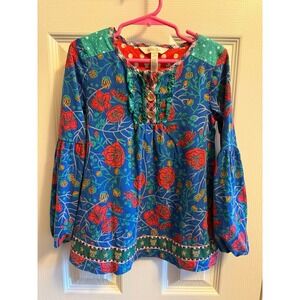 Girl's Matilda‎ Jane Make Believe I Believe Tunic Size 6 Cats Floral Roses